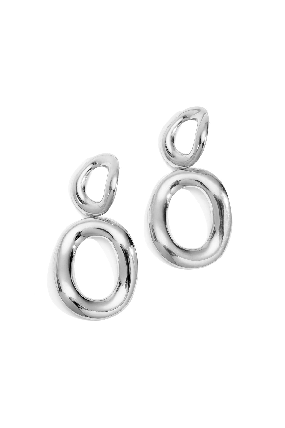 Stainless Steel Drop Earrings circle Casual Daily Simple Series Women's jewelry