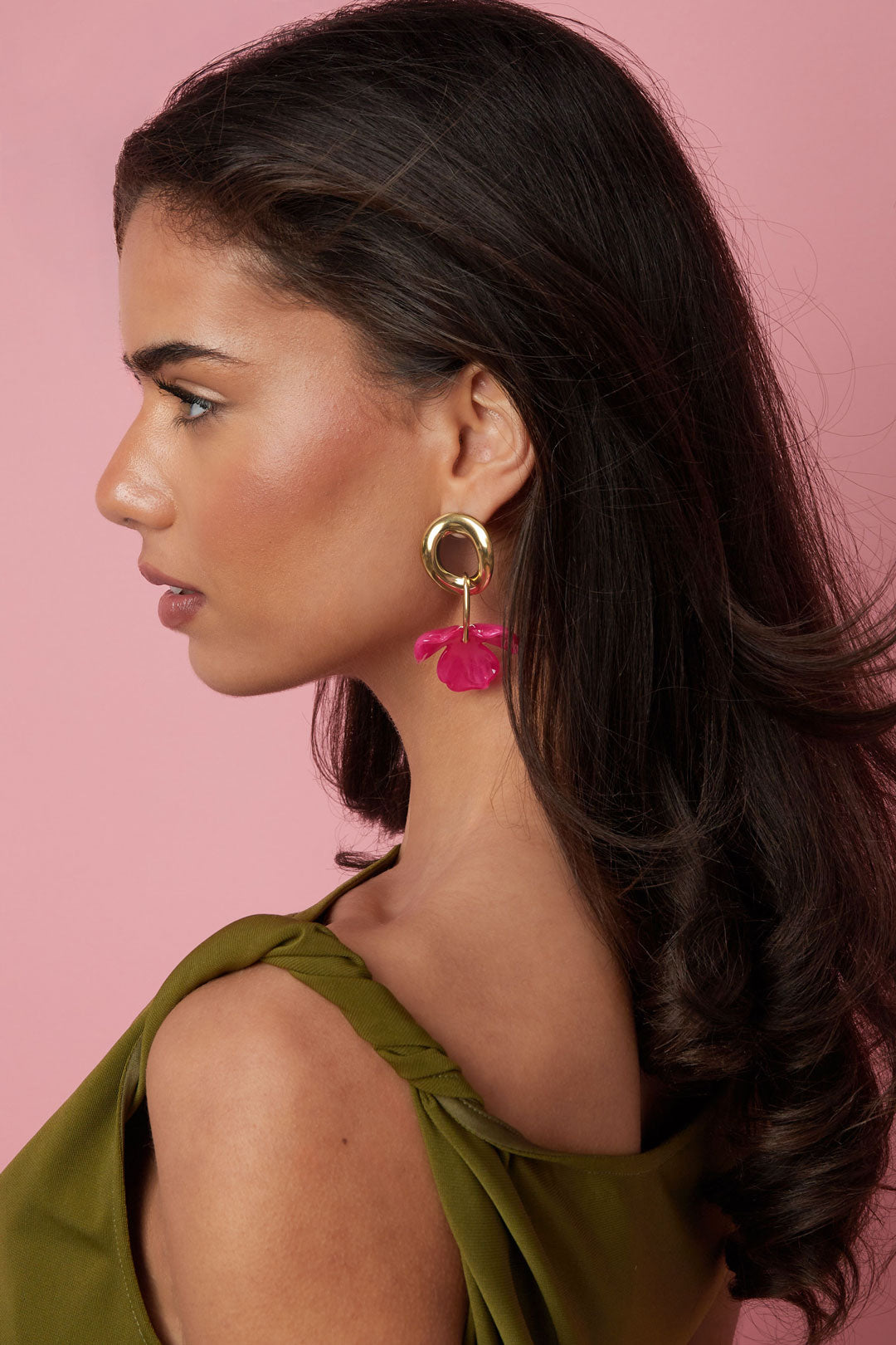 Stainless Steel Drop Earrings Flower Casual Daily Simple Series Women's jewelry