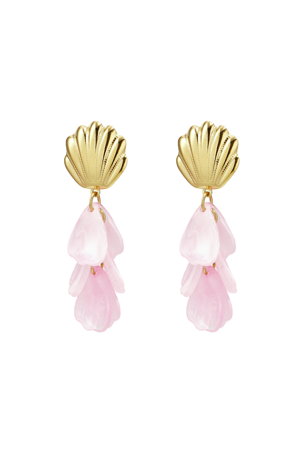Shell earrings with mother of pearl
