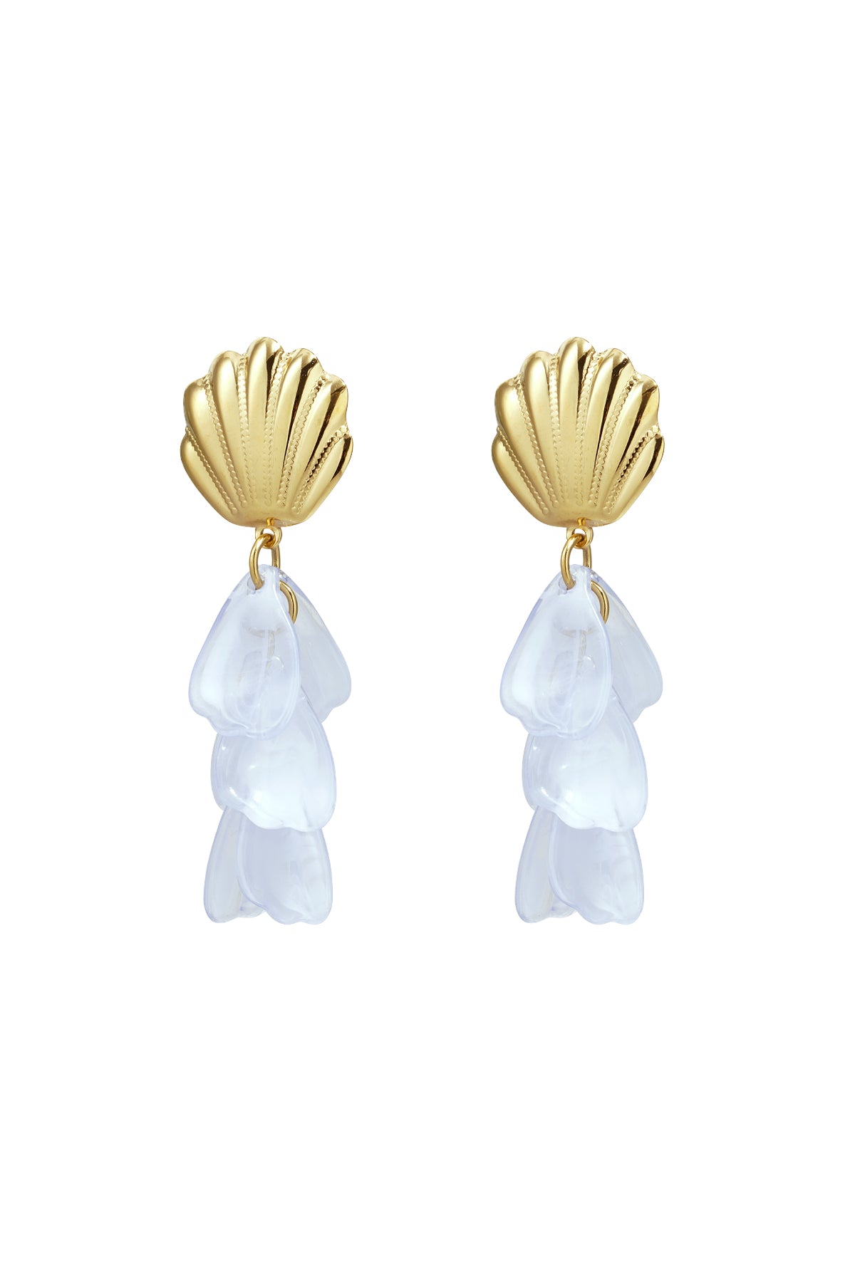 Shell earrings with mother of pearl